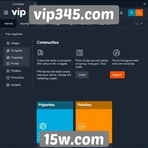 Análise da interface do usuário do site vip345.com